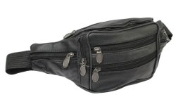 Saszetka Na Pas Biodrówka Nerka Polska Galanteria (PL) SKÓRA WŁOSKA CZARNA 24 x 16 x 9 [cm]