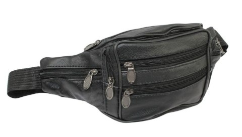 Saszetka Na Pas Biodrówka Nerka Polska Galanteria (PL) SKÓRA WŁOSKA CZARNA 24 x 16 x 9 [cm]