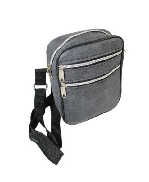 Skórzana Torba Męska Średnia Pionowa GRAFITOWA Antoszczyk (PL) 20 x 16 x 5 [cm]