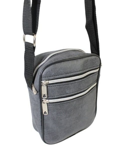 Skórzana Torba Męska Średnia Pionowa GRAFITOWA Antoszczyk (PL) 20 x 16 x 5 [cm]