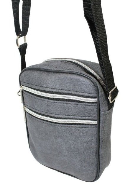 Skórzana Torba Męska Średnia Pionowa GRAFITOWA Antoszczyk (PL) 20 x 16 x 5 [cm]