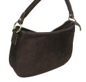 Torebka Skórzana LUKA 24-085 Skóra Naturalna Zamszowa Czekoladowa 30 x 20 x 9 [cm]
