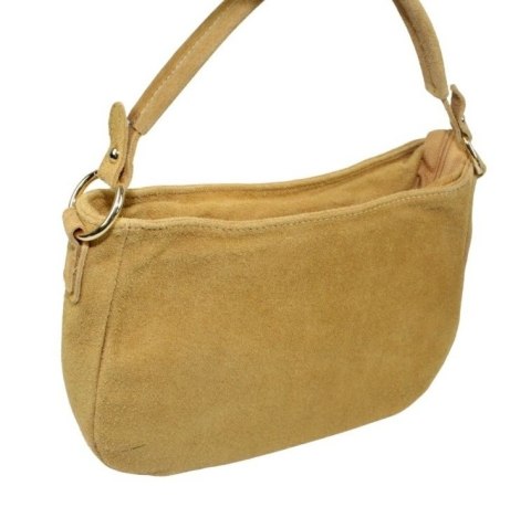 Torebka Skórzana LUKA 24-085 Skóra Naturalna Zamszowa Toffi 30 x 20 x 9 [cm]