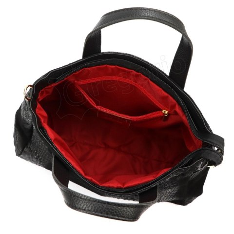 Torebka Skórzana LUKA CROCO Skóra Naturalna BORDOWA 26-034 38 x 26 x 12 [cm]