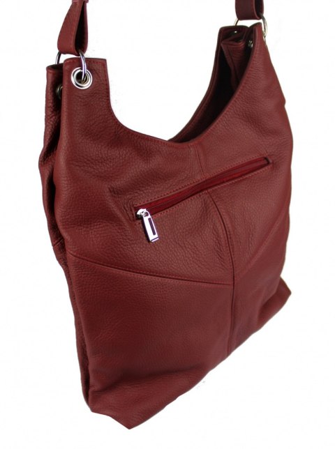 Torebka Skórzana MAGRE (PL) AGNIESZKA Skóra Naturalna BORDOWY