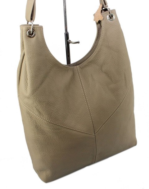 Torebka Skórzana MAGRE (PL) AGNIESZKA Skóra Naturalna KAWA Z MLEKIEM