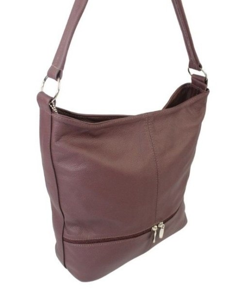 Torebka Skórzana MAGRE (PL) AŚKA Skóra Naturalna CIEMNY CZEKOLADOWY  