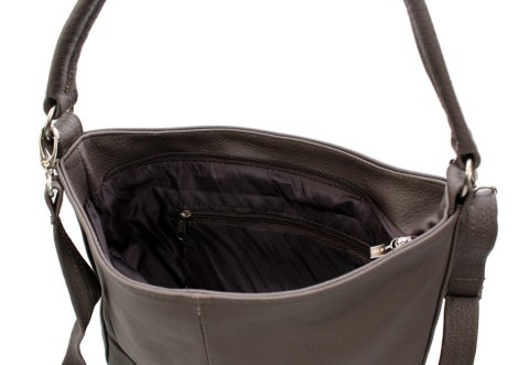 Torebka Skórzana MAGRE (PL) AŚKA Skóra Naturalna CIEMNY CZEKOLADOWY  