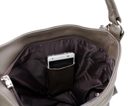 Torebka Skórzana MAGRE (PL) AŚKA Skóra Naturalna CIEMNY CZEKOLADOWY  