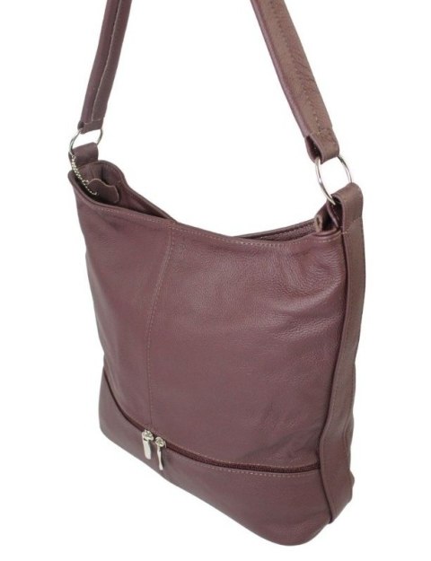 Torebka Skórzana MAGRE (PL) AŚKA Skóra Naturalna CIEMNY CZEKOLADOWY  