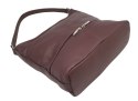 Torebka Skórzana MAGRE (PL) AŚKA Skóra Naturalna CIEMNY CZEKOLADOWY  