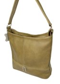 Torebka Skórzana MAGRE (PL) AŚKA Skóra Naturalna OLIWKOWY Tekstura