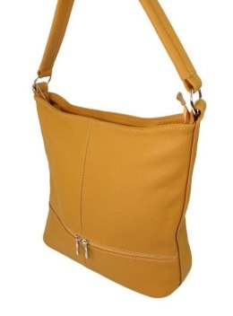 Torebka Skórzana MAGRE (PL) AŚKA Skóra Naturalna Surowa Skóra MIODOWY
