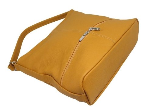 Torebka Skórzana MAGRE (PL) AŚKA Skóra Naturalna Surowa Skóra MIODOWY