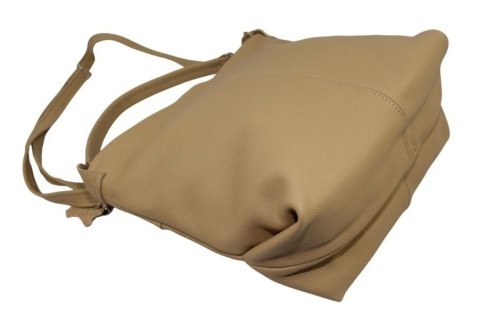 Torebka Skórzana Magre (PL) FIONA Skóra Naturalna BISZKOPTOWY