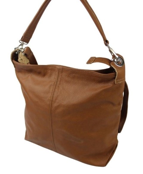 Torebka Skórzana Magre (PL) Skóra Naturalna FIONA BRĄZOWA Matowa