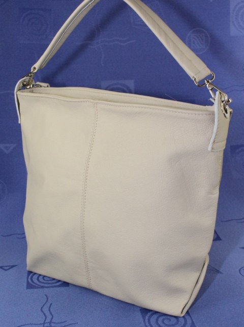 Torebka Skórzana Magre (PL) Skóra Naturalna FIONA JASNY POPIELATY