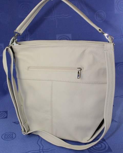 Torebka Skórzana Magre (PL) Skóra Naturalna FIONA JASNY POPIELATY