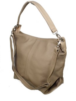 Torebka Skórzana Magre (PL) Skóra Naturalna FIONA KAWA Z MLEKIEM