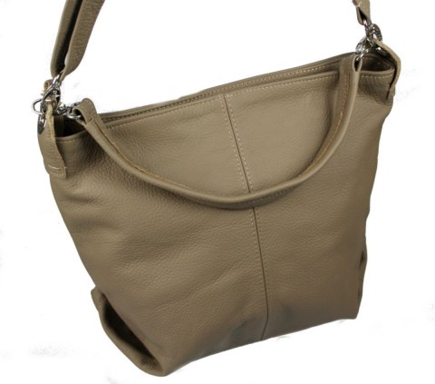 Torebka Skórzana Magre (PL) Skóra Naturalna FIONA KAWA Z MLEKIEM