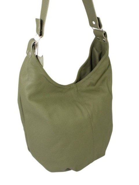 Torebka Skórzana Magre (PL) Skóra Naturalna Licowa Tatiana OLIWKOWY 