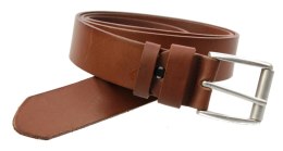 Pasek Męski Skórzany Arucce (PL) Skóra Licowa EXTRA 40 mm JASNY BRĄZOWY Gładki Klamra Tradycyjna (Z ROLKĄ)