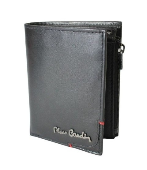 Portfel Męski Pierre Cardin Mały Pionowy Bez Zapięcia Suwak Na Drobne Skóra Naturalna RIFD 2421 10,5 x 8,5 x 2 [cm]