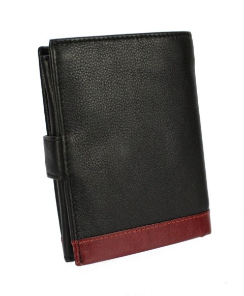 Portfel Męski Skórzany PIERRE CARDIN Skóra Licowa Duży Pionowy Z Zapięciem Z OZDOBNYM ELEMENTEM RFID 326A 12,5 x 10 [cm]