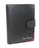 Portfel Męski Skórzany PIERRE CARDIN Skóra Licowa Duży Pionowy Z Zapięciem Z OZDOBNYM ELEMENTEM RFID 326A 12,5 x 10 [cm]